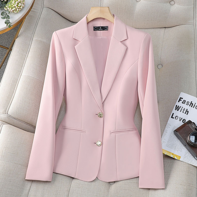 Women Formal Wear Coat - ใหม่แฟชั่นผู้หญิงอย่างเป็นทางการ Blazer สุภาพสตรีเดี่ยวแขนยาวทํางานเสื้อฤดูใบไม้ผลิฤดูใบไม้ร่วงแจ็คเก็ตหญิงชุด Outerwear