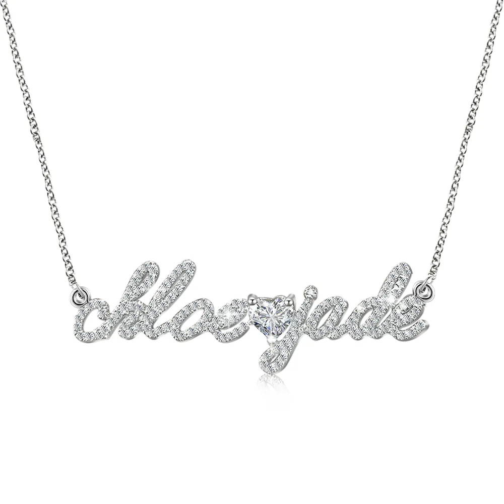 CUSTOM Diamond ชื่อสร้อยคอส่วน - Women'S Formal Wear Names บทวิจารณ์และราคา