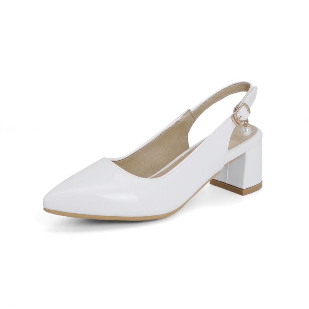 รองเท้าส้นสูงแบบสวมเปิดส้นหนัง - Slingback Heel Formal บทวิจารณ์และราคา