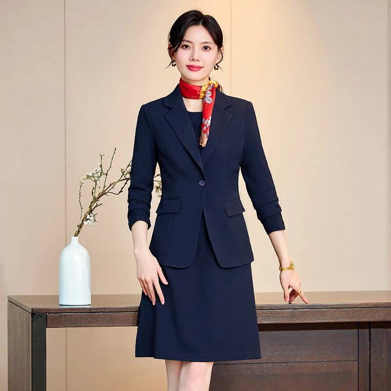 ชุดสูทผ้าคุณภาพสูงสำหรับฤดูใบไ - Women'S Formal Wear Pantsuits บทวิจารณ์และราคา