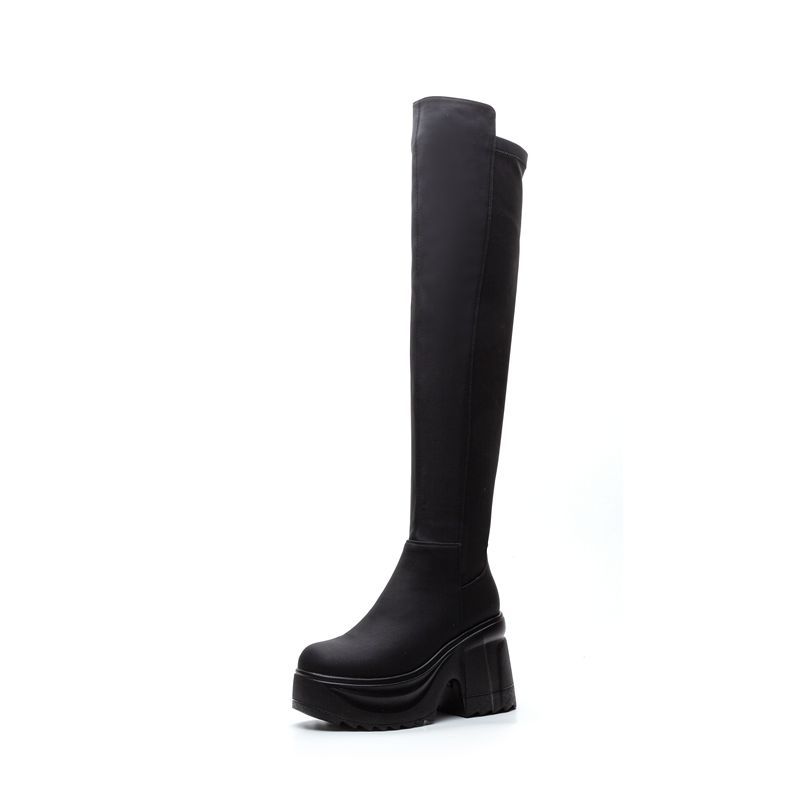 รองเท้าบูทส้นหนาสูงถึงเข่าสำหร - Formal Women'S Wear บทวิจารณ์และราคา