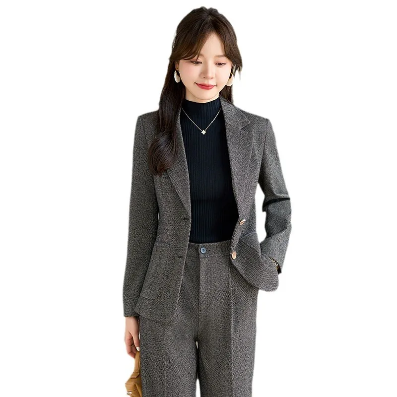 Pop คุณภาพสูงผ้ากํามะหยี่ฤดูใบ - Women'S Formal Wear Pantsuits บทวิจารณ์และราคา