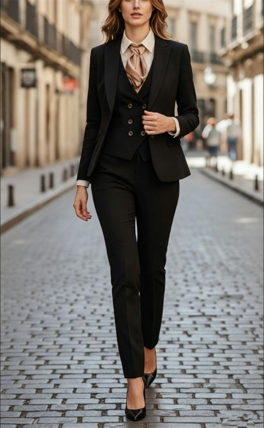 ชุดสูทสีดำสำหรับผู้หญิง 3 ชิ้น - Women'S Formal Wear Pantsuits บทวิจารณ์และราคา
