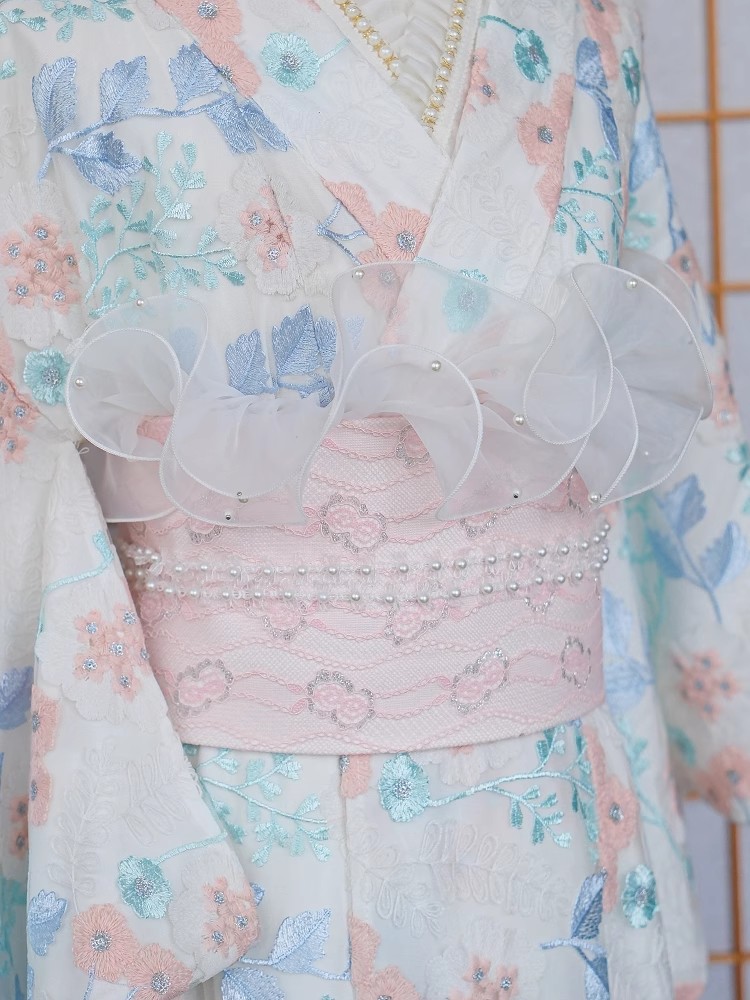 ชุดชั้นในกิโมโนแต่งลูกไม้ สีขา - Women'S Formal Traditional Wear บทวิจารณ์และราคา