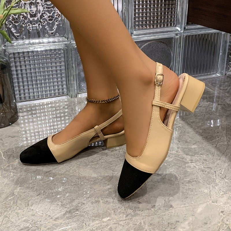 Patchwork หนังหนังผู้หญิงรองเท - Slingback Heel Formal บทวิจารณ์และราคา