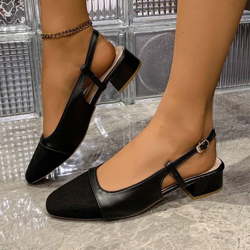Patchwork หนังหนังผู้หญิงรองเท - Slingback Heel Formal บทวิจารณ์และราคา