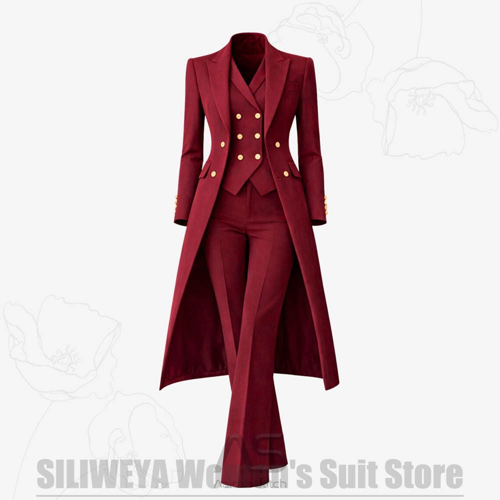 ชุดสูทผู้หญิง 3 ชิ้น แบบกระดุม - Women Formal Wear Coat บทวิจารณ์และราคา
