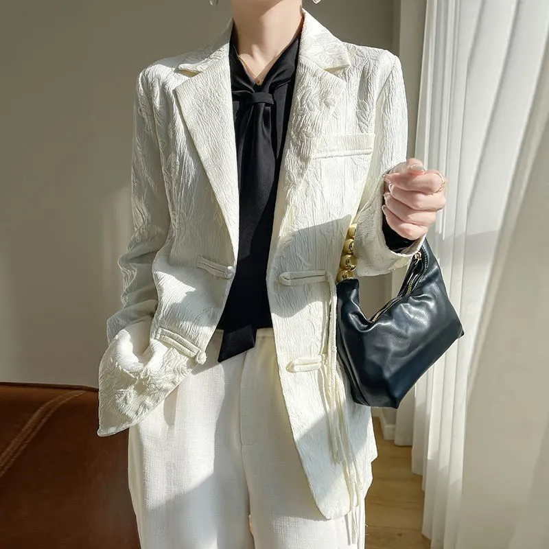เสื้อแจ็คเก็ตเบลเซอร์สีขาวสำหร - Women Formal Wear Coat บทวิจารณ์และราคา