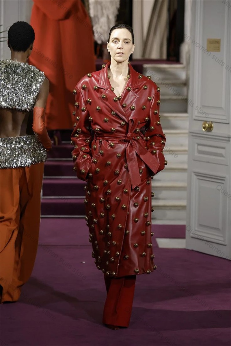 PU หนังผู้หญิงชุดกางเกงชุด 2 ช - Women Formal Wear Coat บทวิจารณ์และราคา