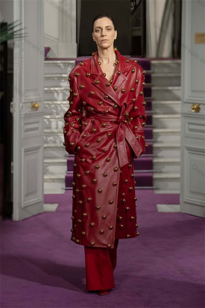 PU หนังผู้หญิงชุดกางเกงชุด 2 ช - Women Formal Wear Coat บทวิจารณ์และราคา
