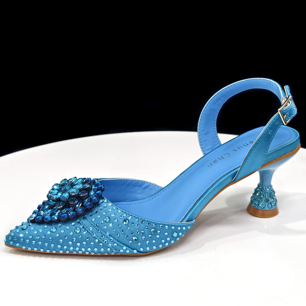 รองเท้าส้นสูงประดับคริสตัลและก - Slingback Heel Formal บทวิจารณ์และราคา