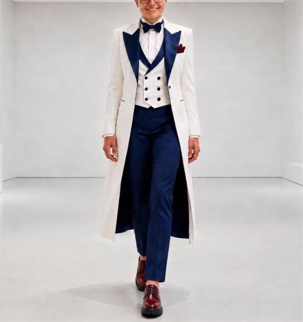 เสื้อแจ็คเก็ตสีน้ำเงินกรมท่าขา - Formal Women'S Wear บทวิจารณ์และราคา
